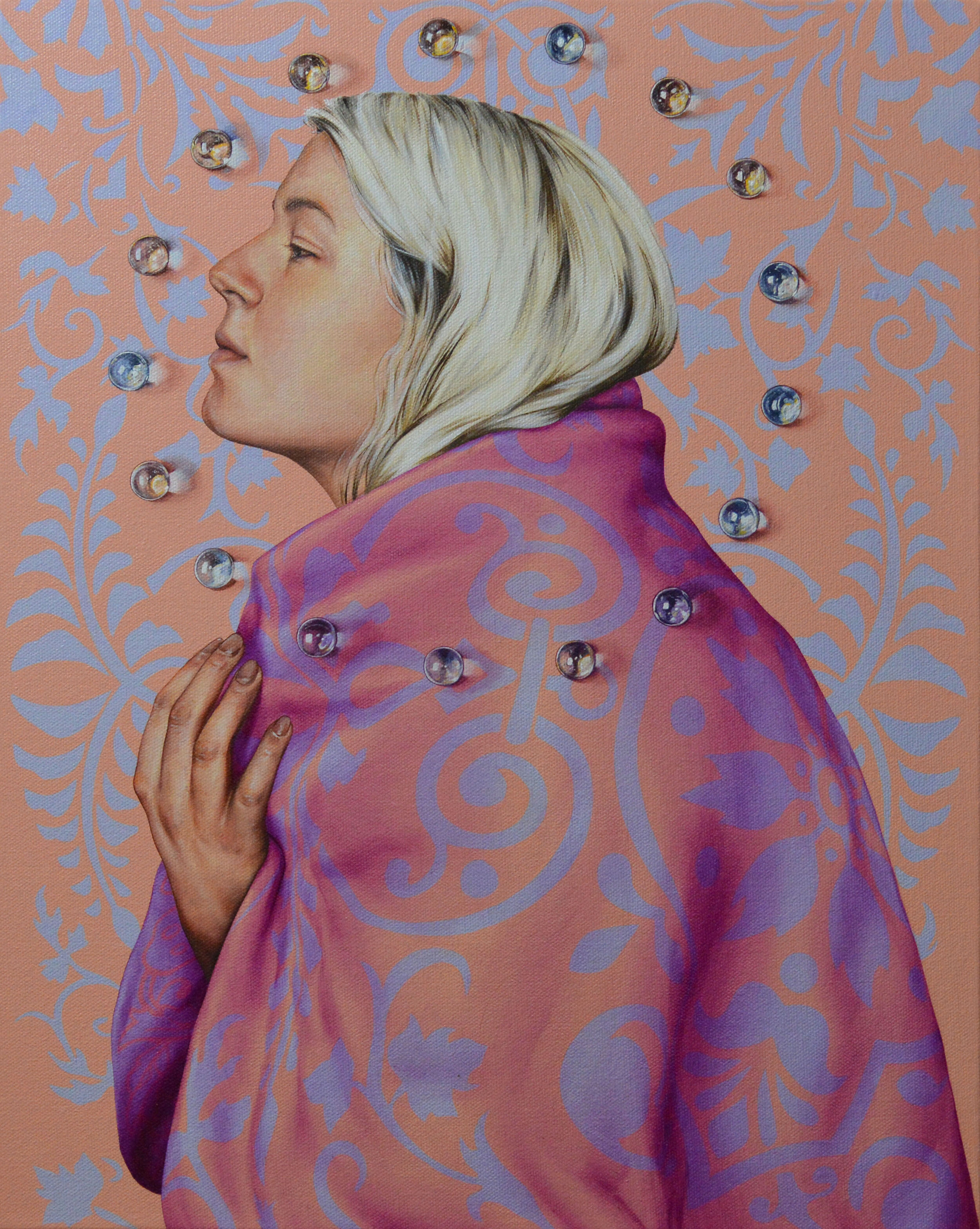  Alayna Coverly,   Self-Isolation Self Portrait   Oil on canvas, 16 x 20 inches 