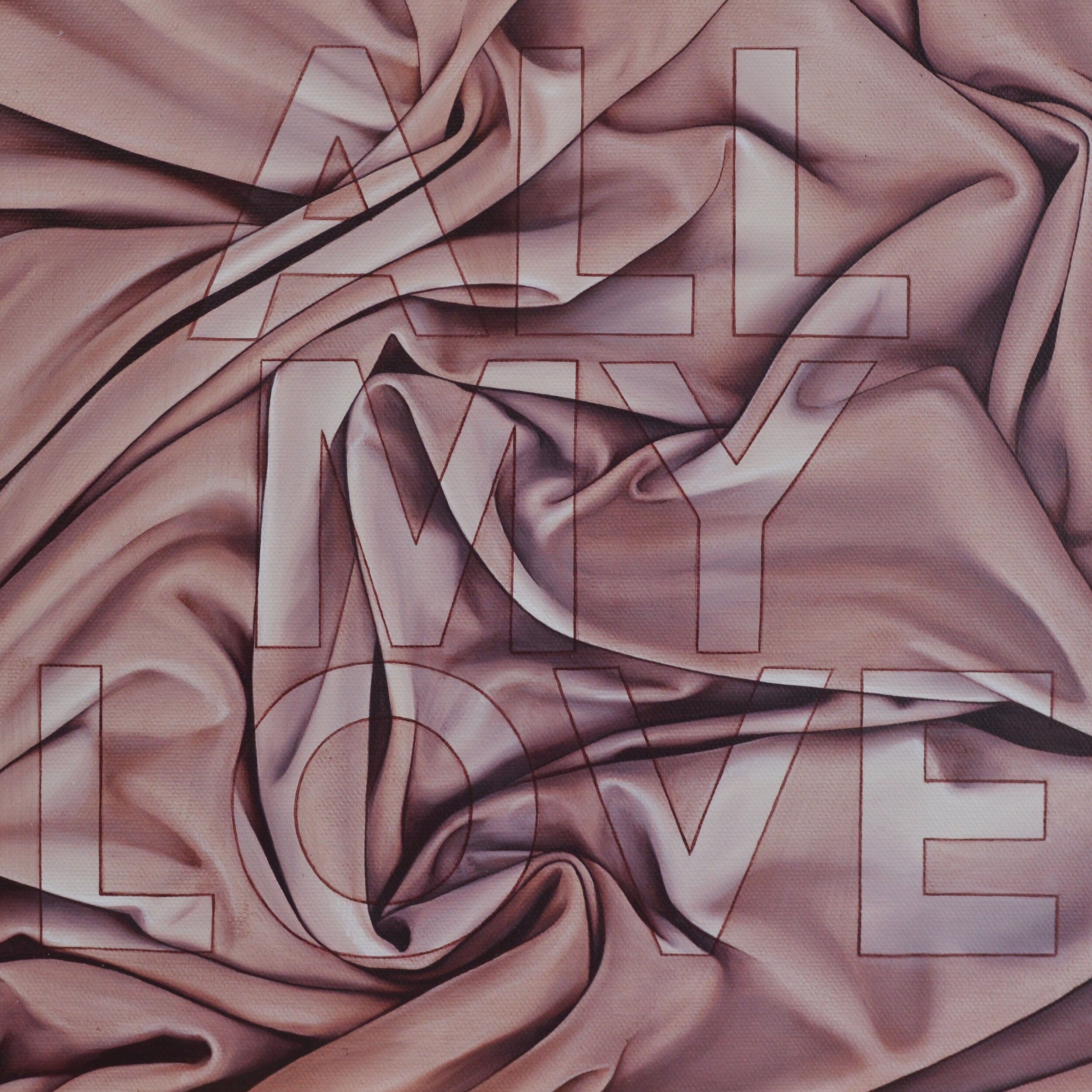  Alayna Coverly,   All My Love   Oil on canvas, 12” x 12” 