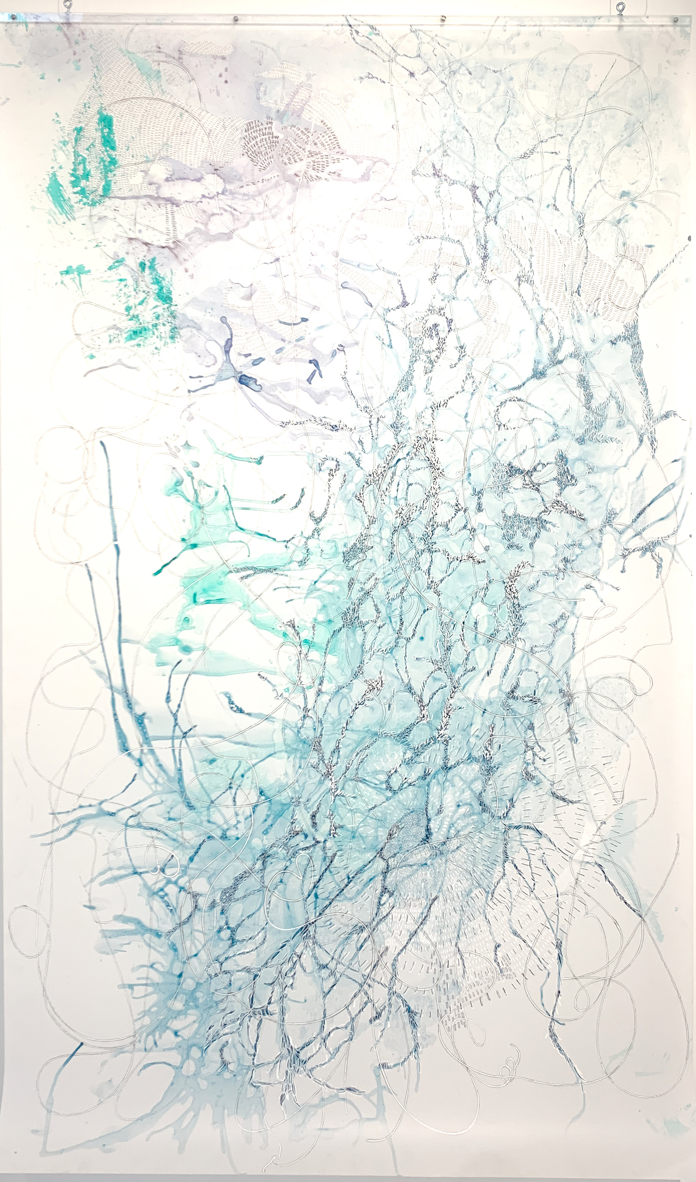    Connections: Mirage   ink, acrylic, graphite on vellum, 65 x 40 inches 
