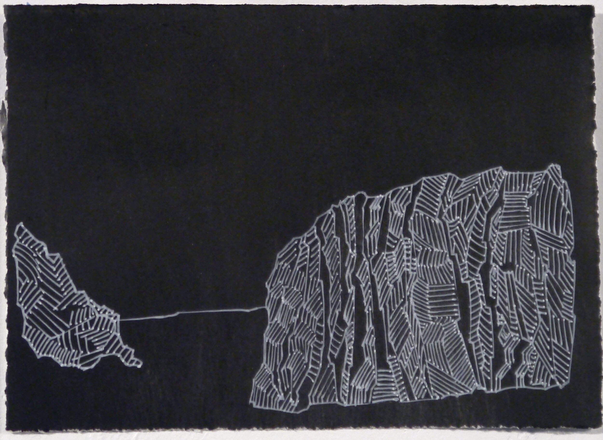  Kathline Carr, “Graphite Mine #2” Ink and Graphite Washes on Paper 