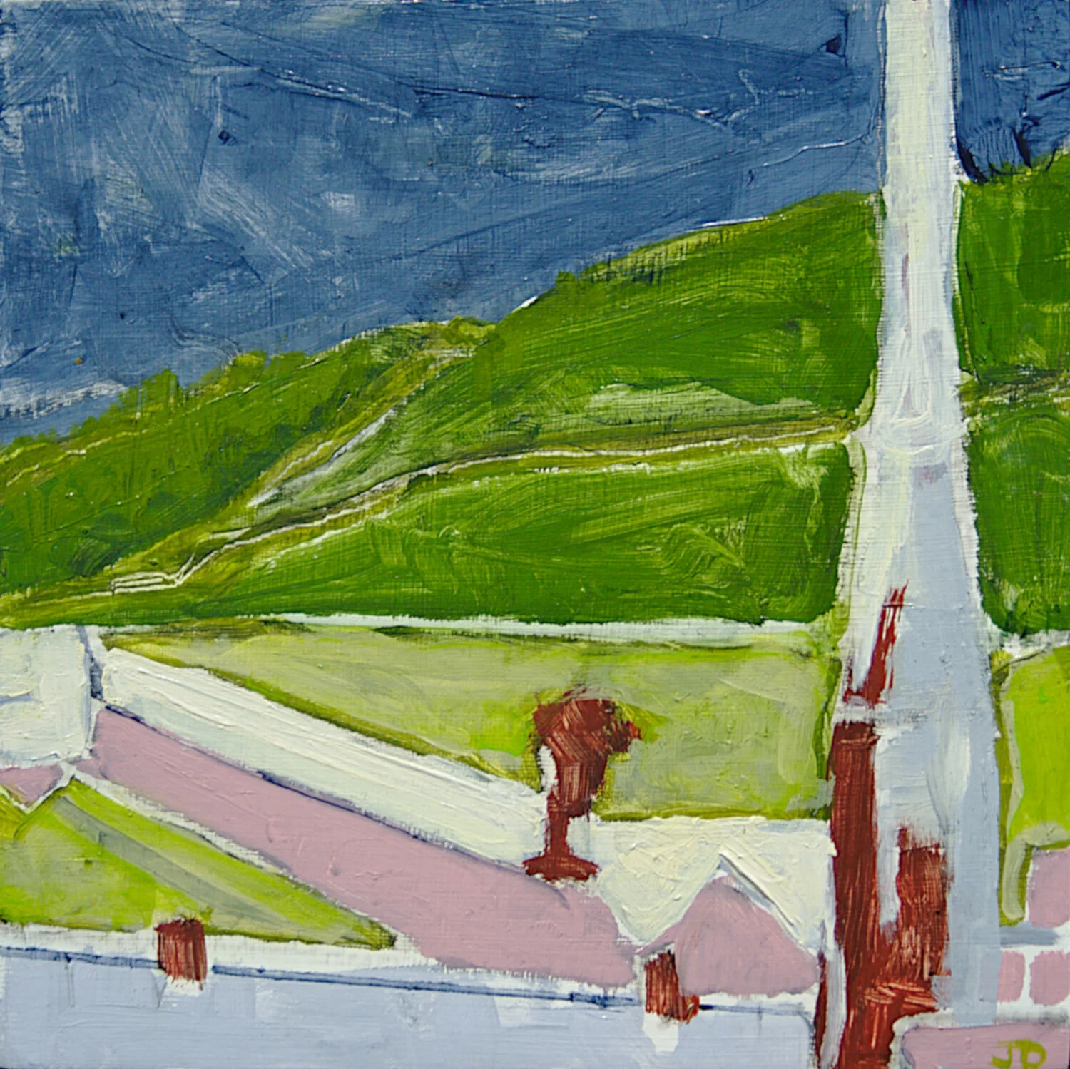 John Daly ”Adams I” Acrylic on hardboard panel 6 x 6 inches