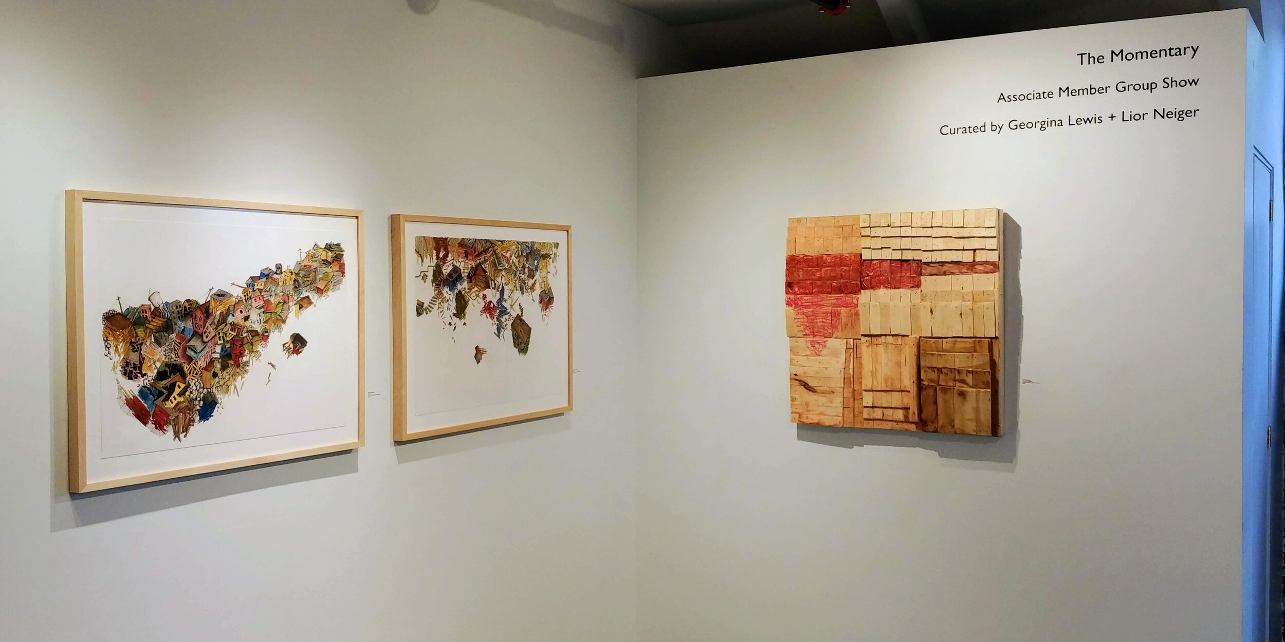  Installation view of “The Momentary”   Left: Emmerson  Right: Zelamsky 