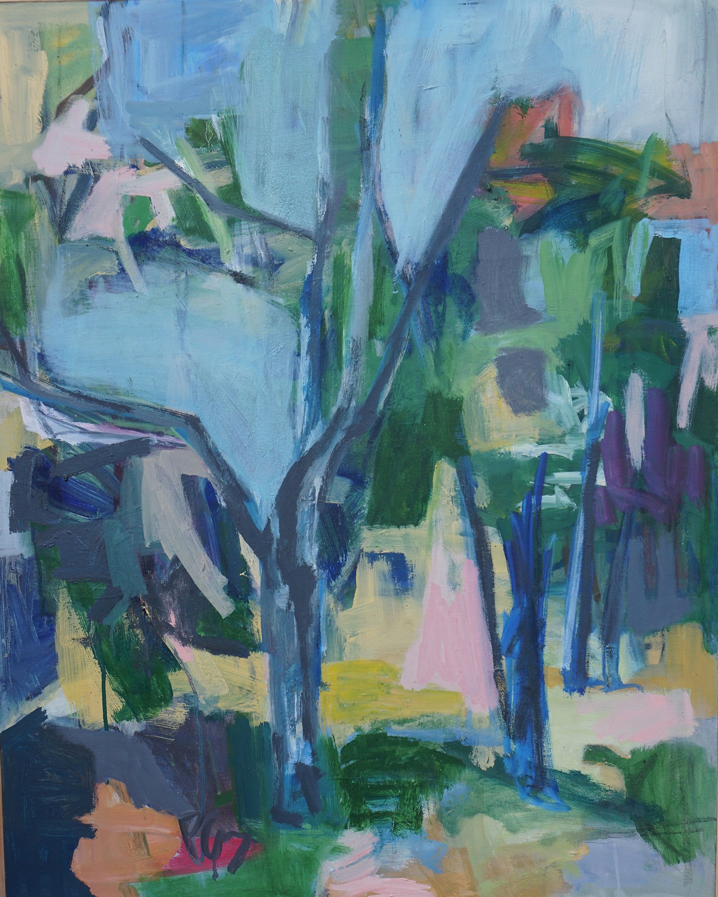   Birch Trees,   30x24”, oil on canvas   