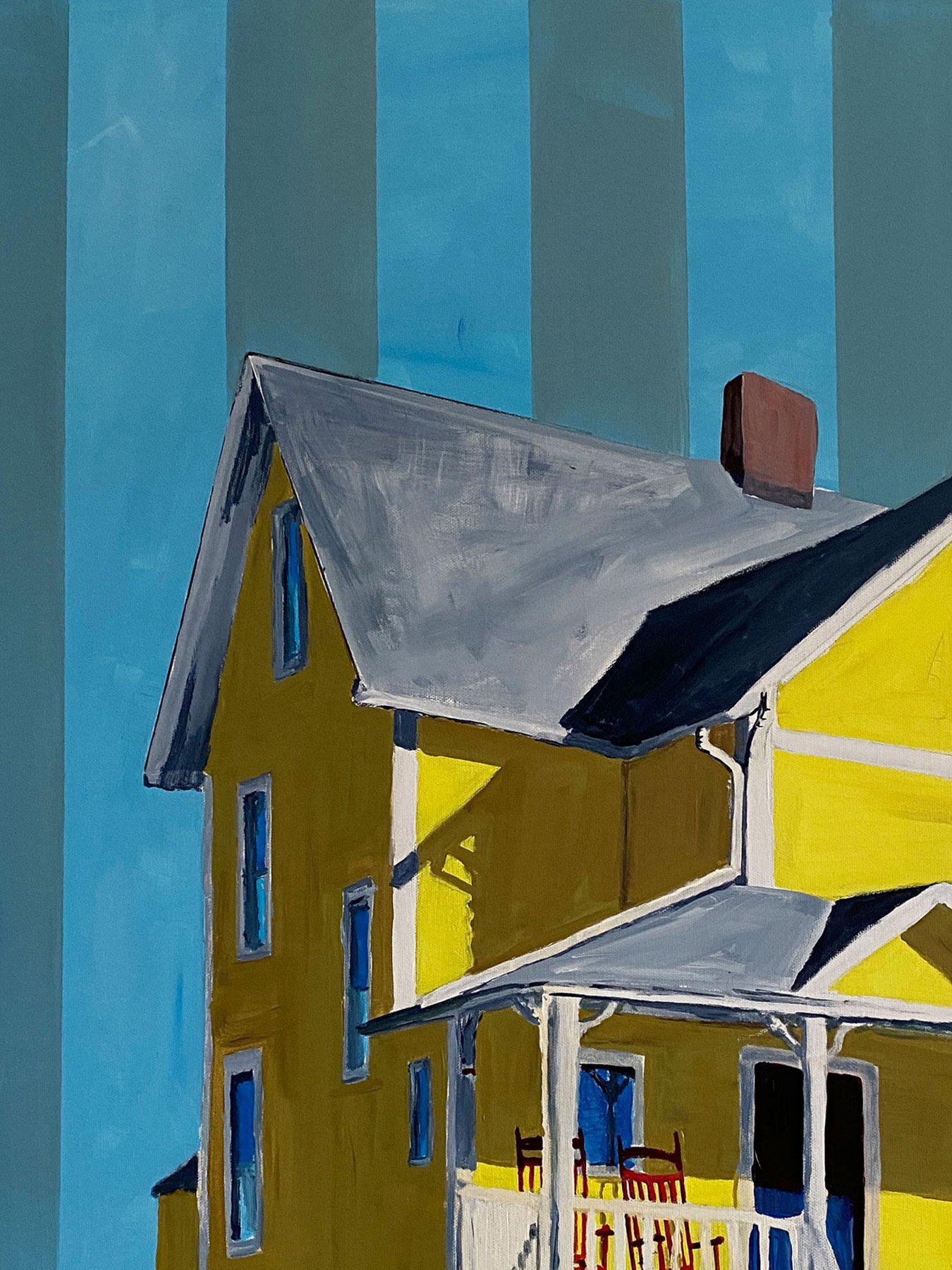  Jim Fenzel   Farmhouse on the Hill,  acrylic on canvas, 24x18.” 