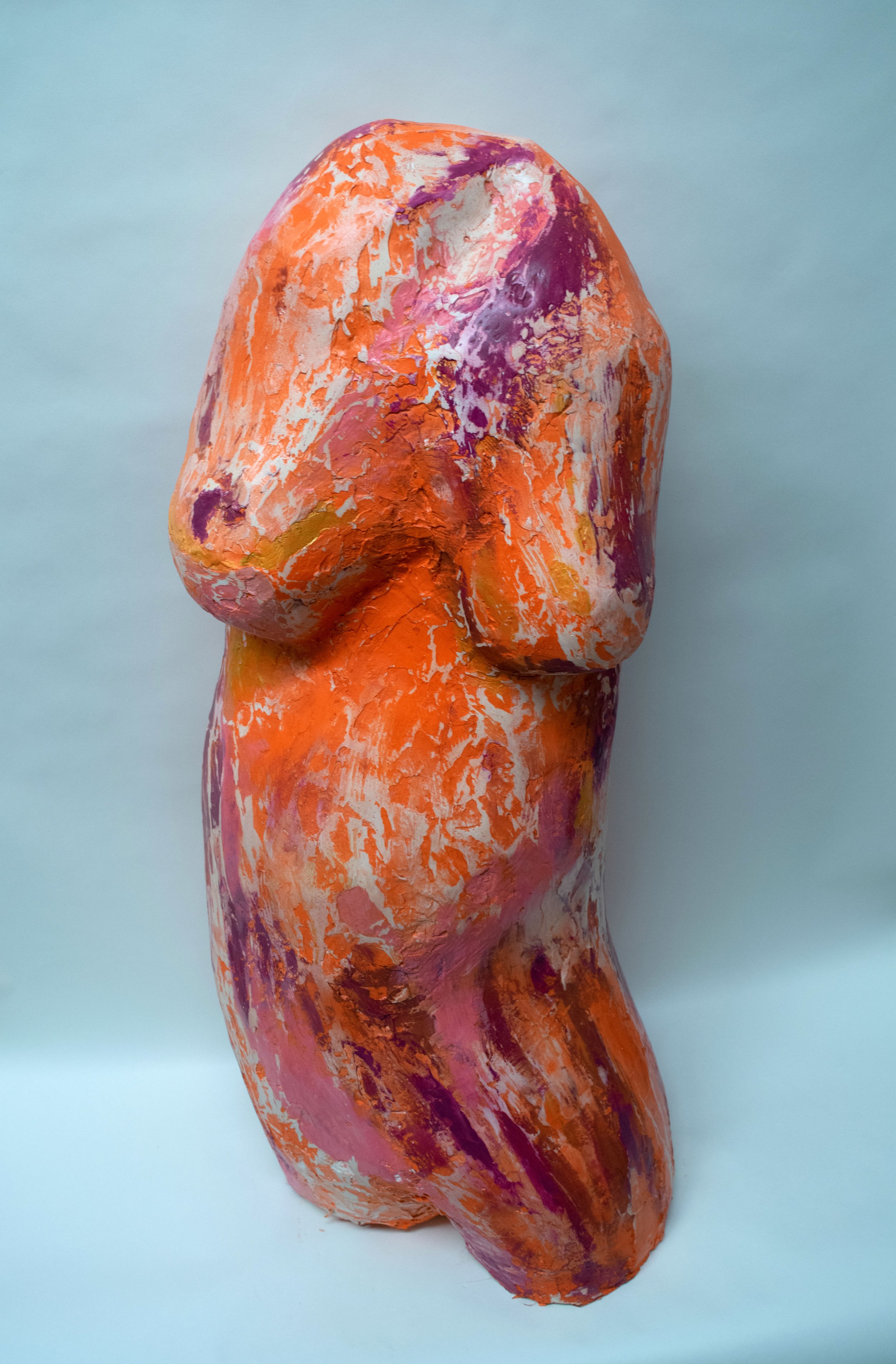    Ausra    spray foam, plaster, joint compound, acrylic paint, spray paint and polyurethane; 37.5" tall by 17" wide by 12" deep 