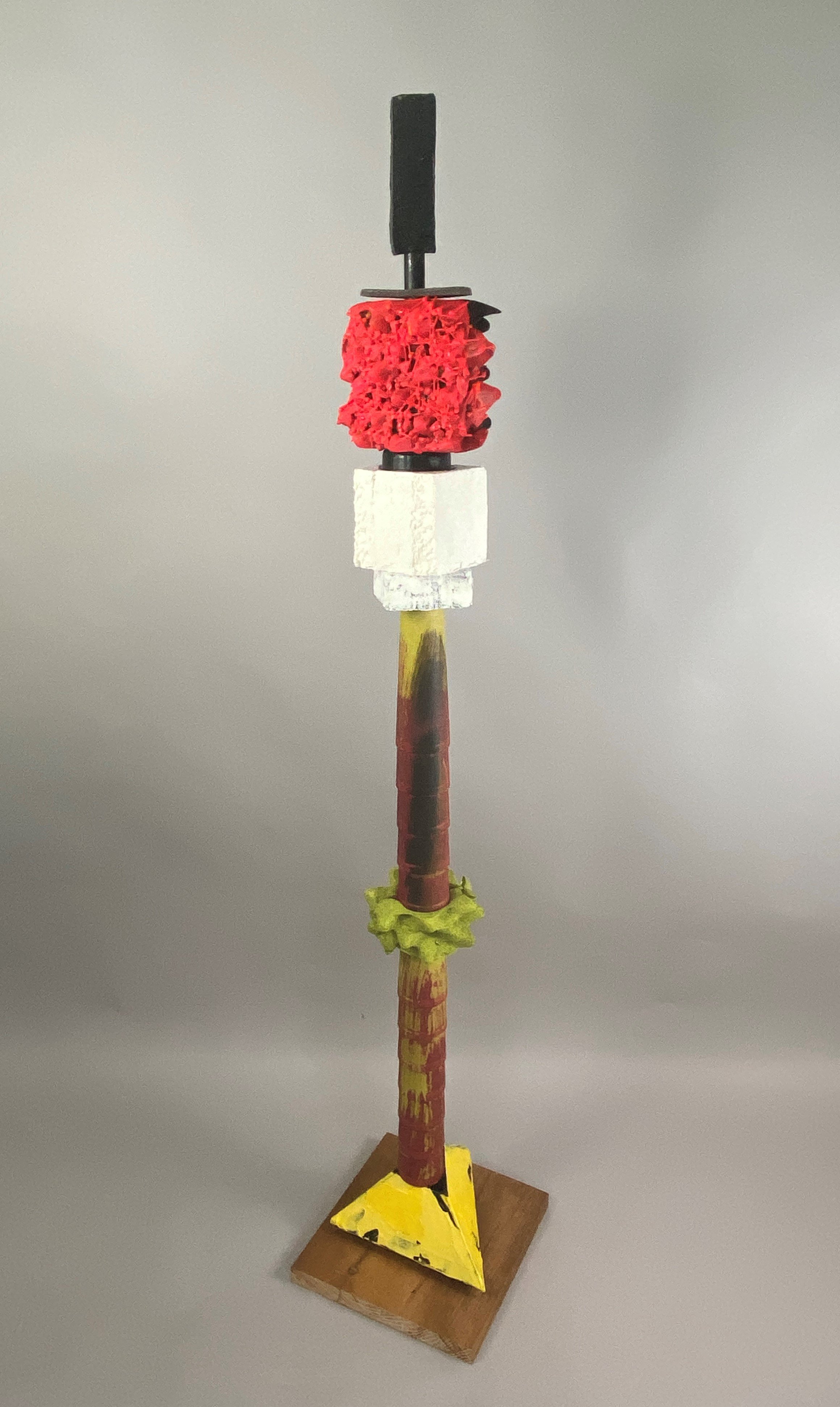    Centered    Mixed Media, 58 inches height, 12 inch base 