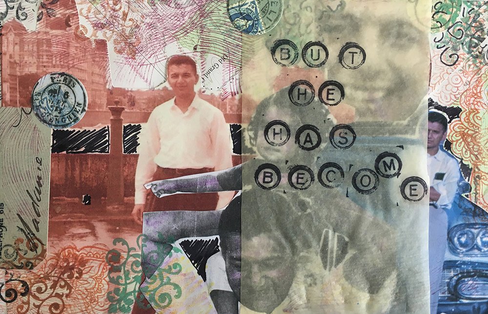   A Memory of Identity    Collage, 6 x 8 inches 