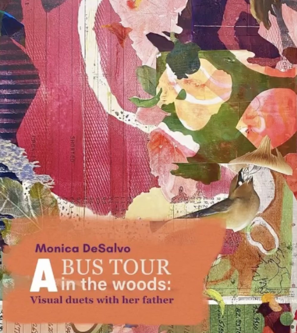 Exhibit postcard for “A Bus Tour in the Woods” by Monica deSalvo
