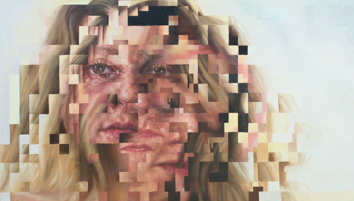    Disappointment Glitch   oil on panel  22 x 36 inches 