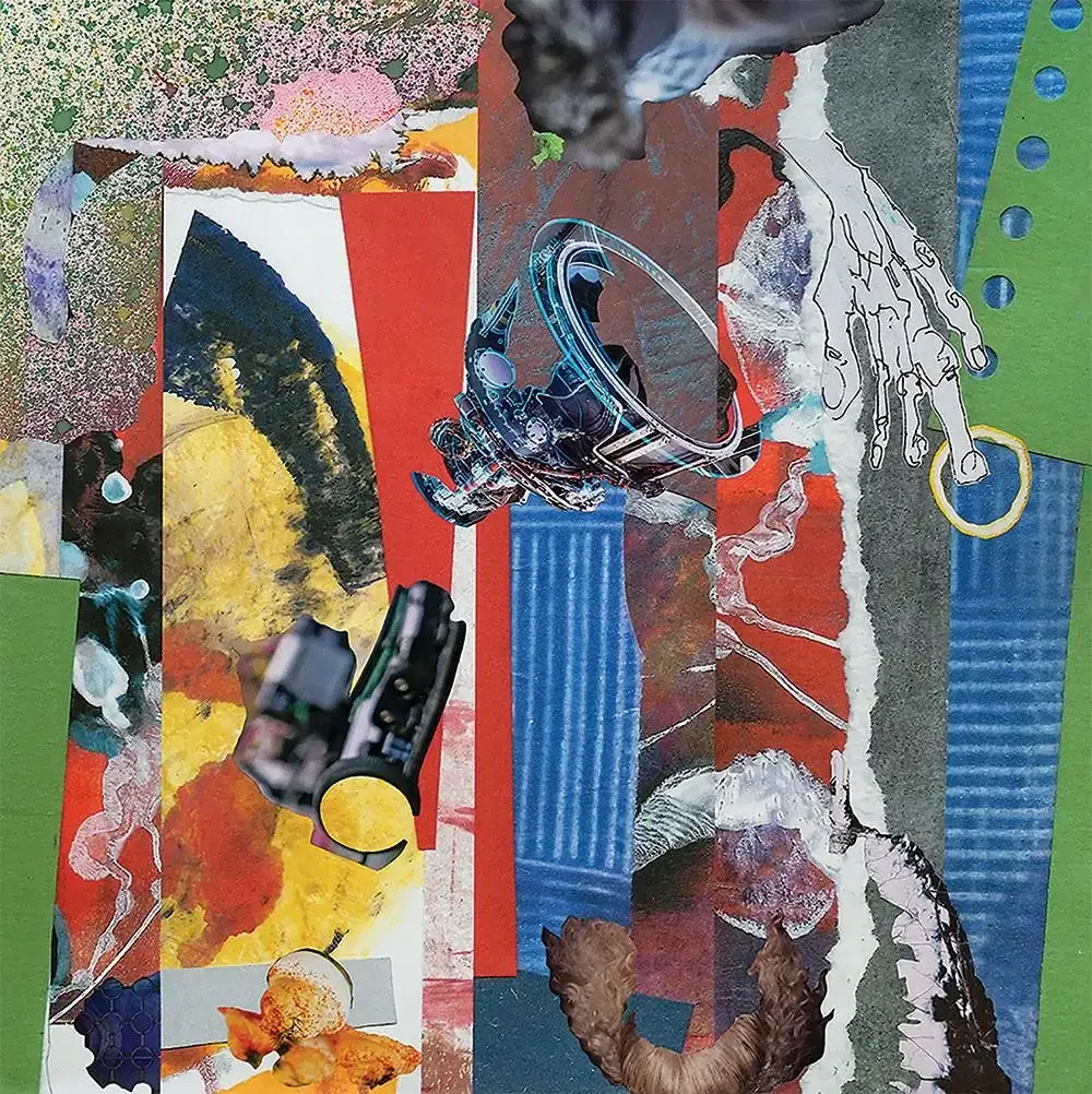 "We didn't take the plane," Mixed Media Collage