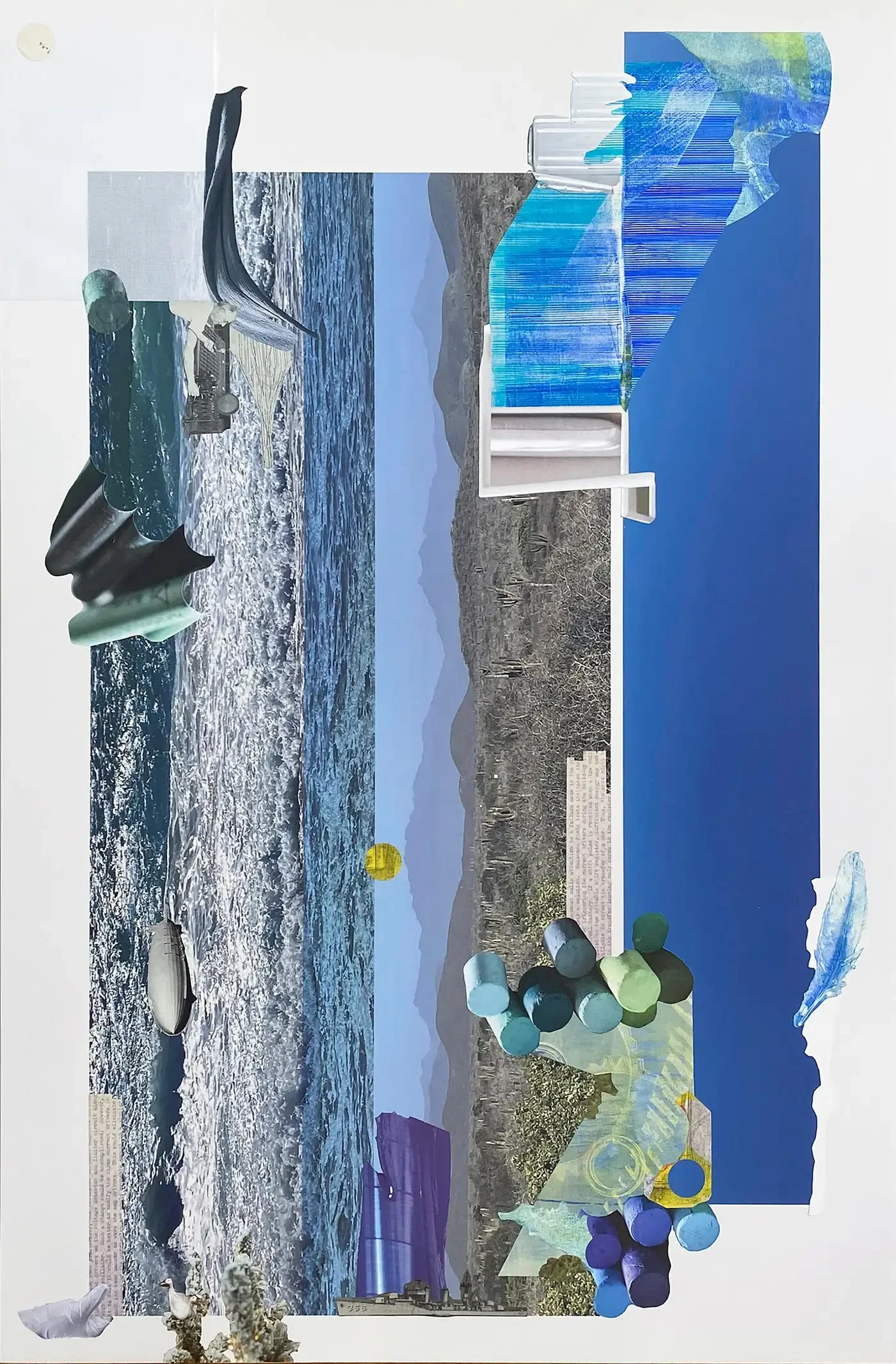 "Sunny Side Down," Mixed Media Collage