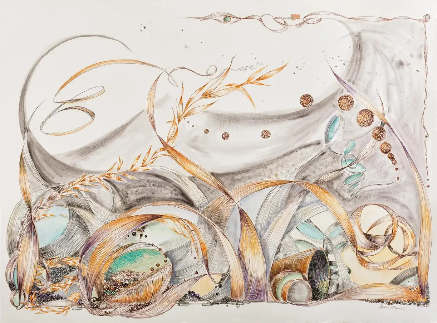 "Tiptoe, Here I Go," Watercolor Drawing