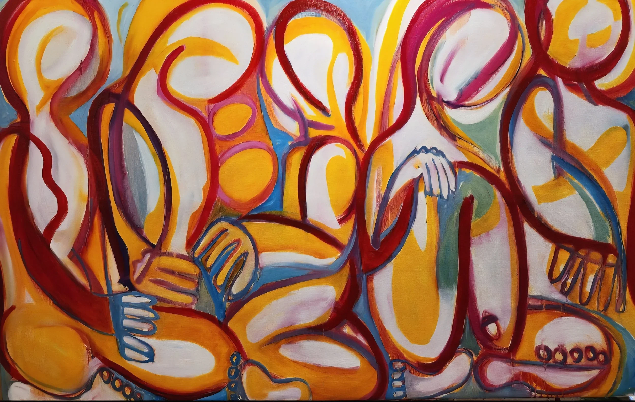 "Here For Eachother," Oil on Canvas