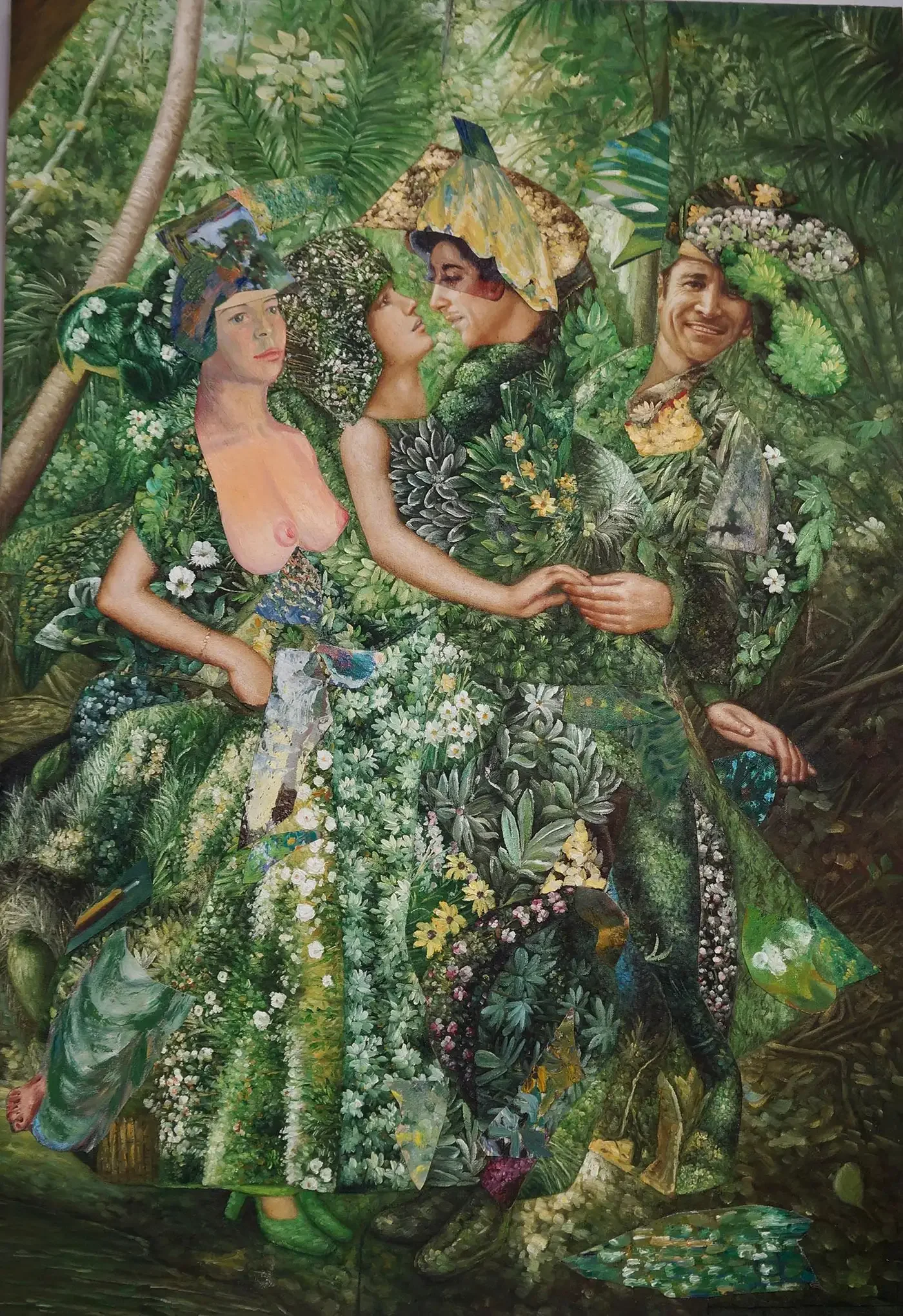 "Forest Embrace," Acrylic Painting