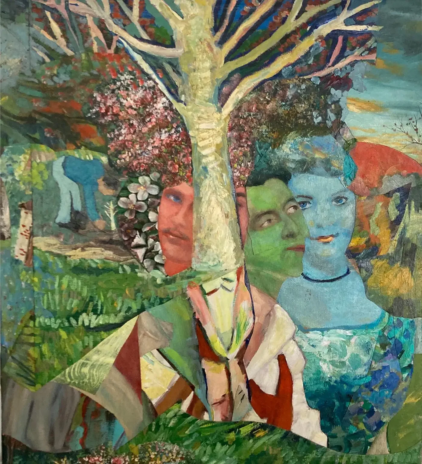 "Surprise in the Garden," Acrylic Painting