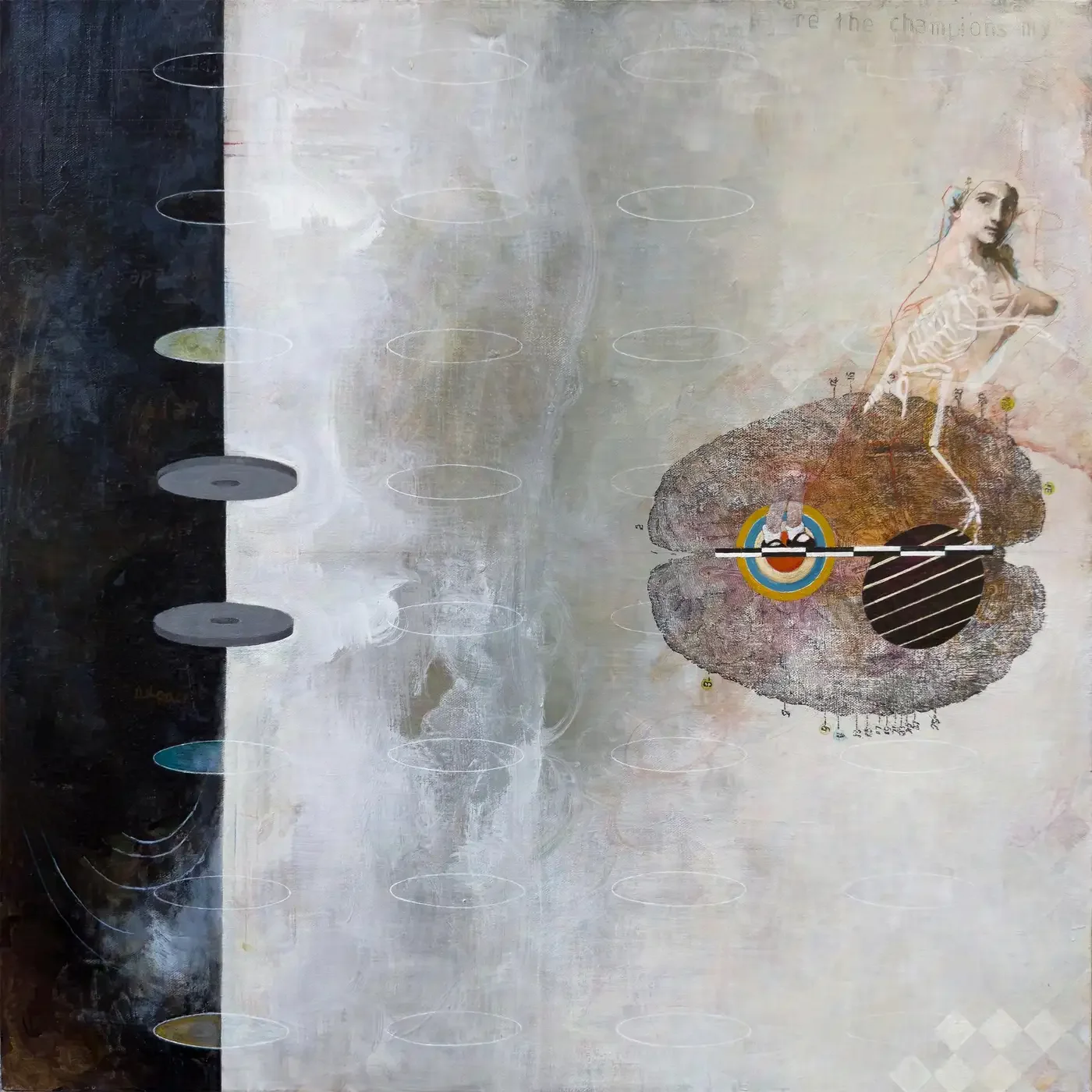 “Third-wheel Ghost,” Acrylic and Mixed Media