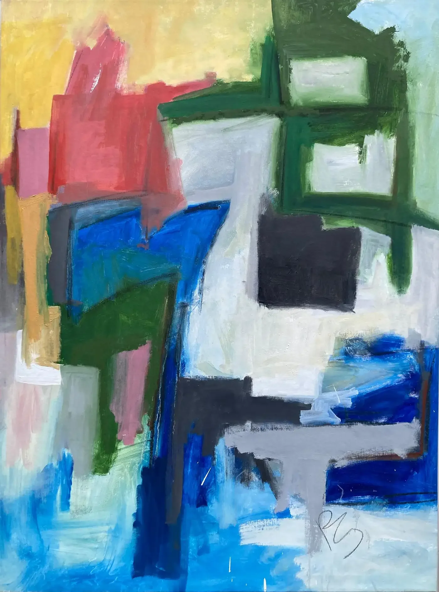 "Wait for the Moment," Oil Painting on Canvas