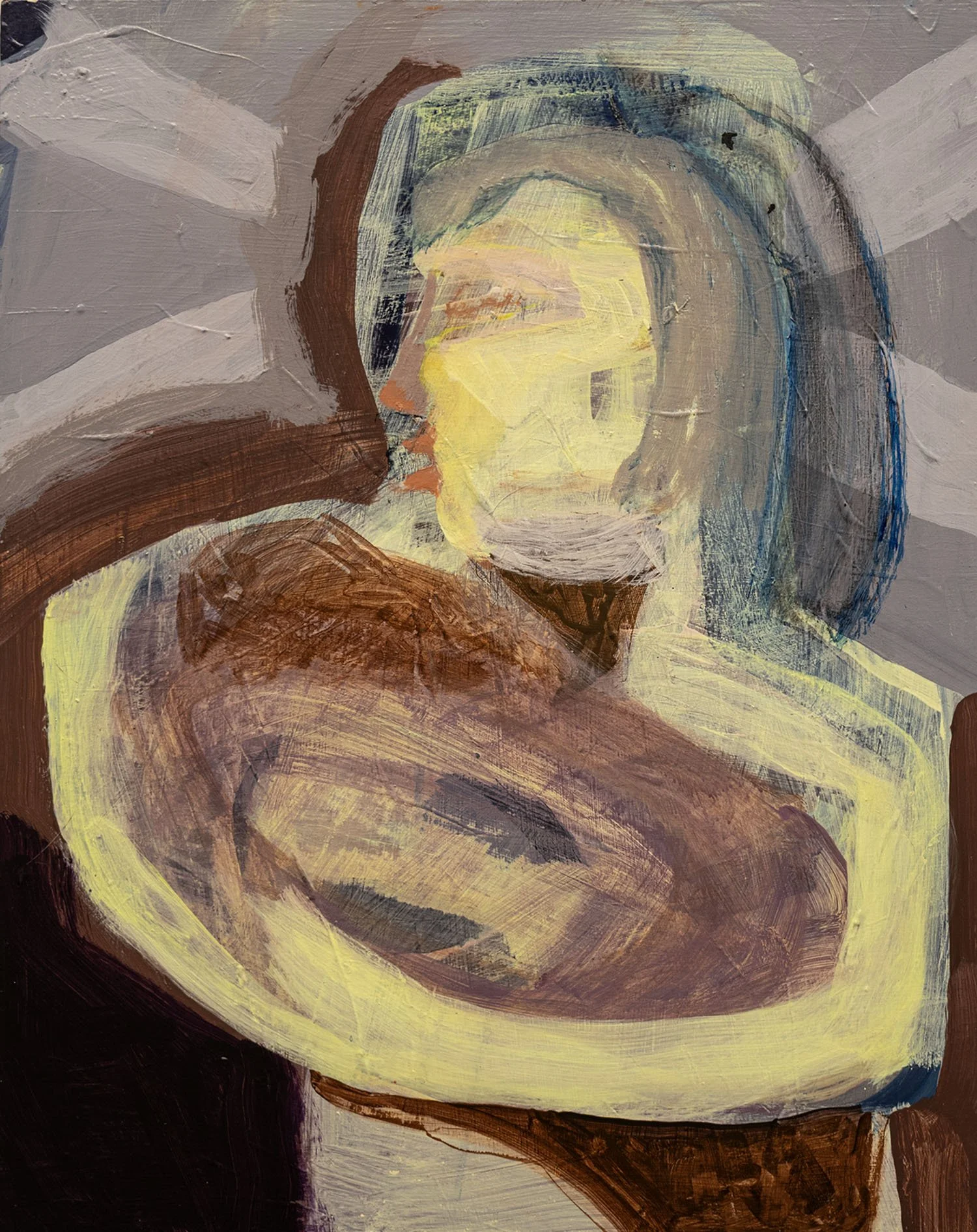 Anne Johnstone, "Woman with Bundle, Looking Over Her Shoulder"