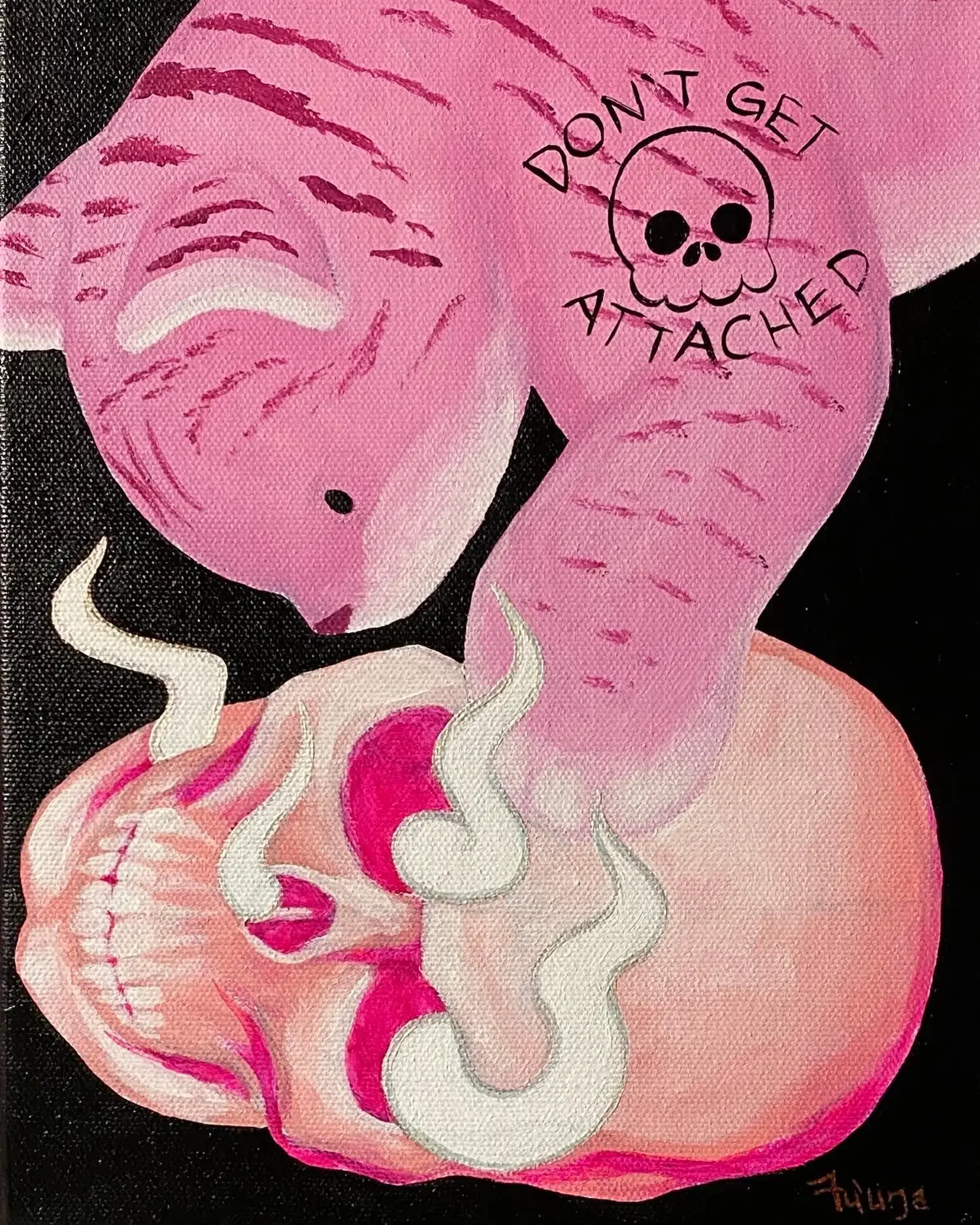 "Don't Get Attached," Acrylic Painting