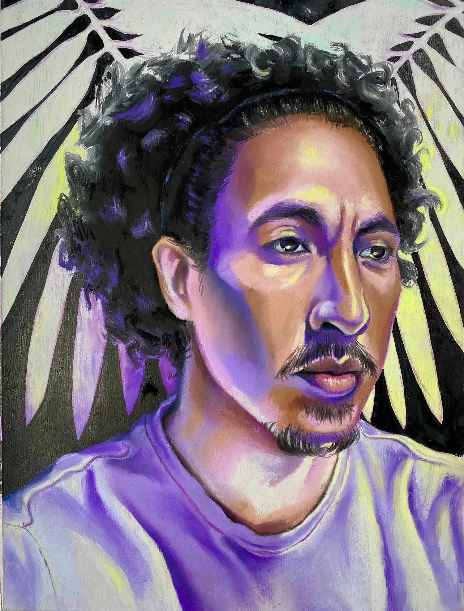 "si Simeon," Pastel on Sanded Paper