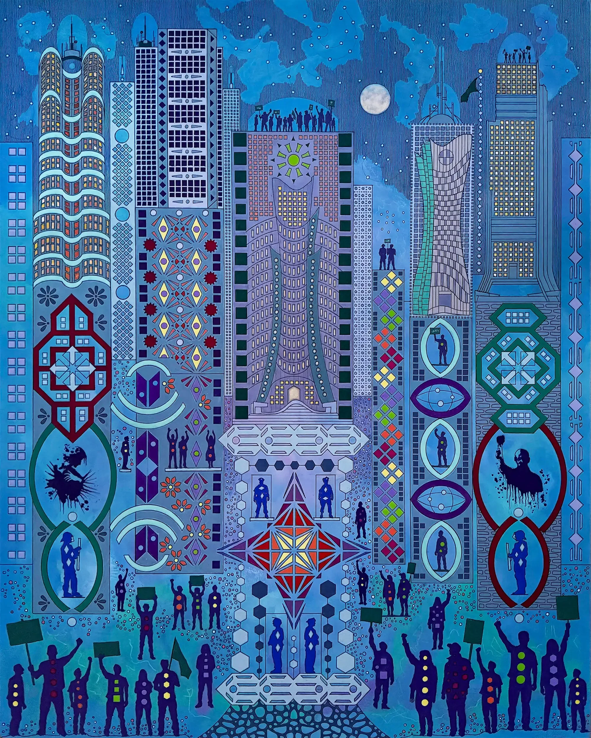 "Happily Ever After," Mixed Media on Panel
