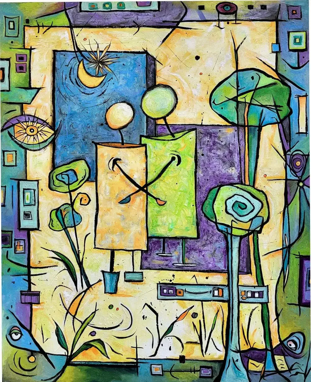 "Compadres," Oil Painting on Canvas