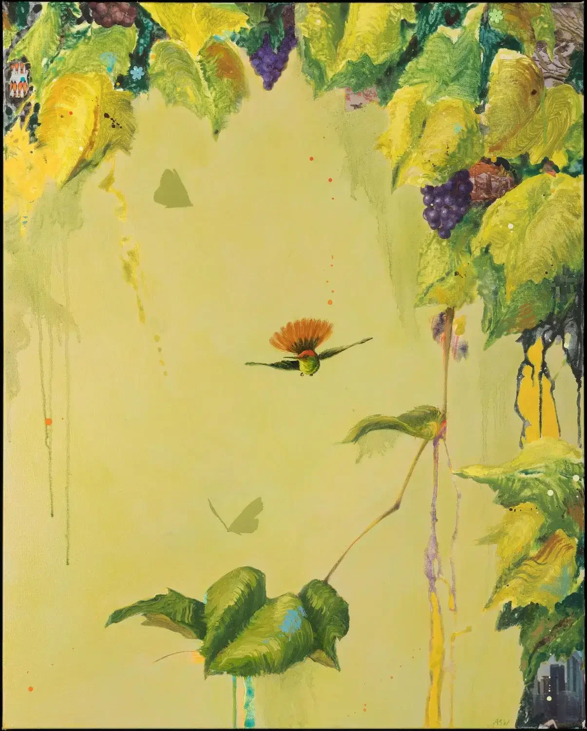 "Native to Brazil," Mixed Media on Canvas