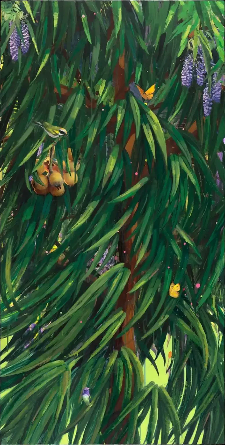 "Out of Synch," Mixed Media on Panel