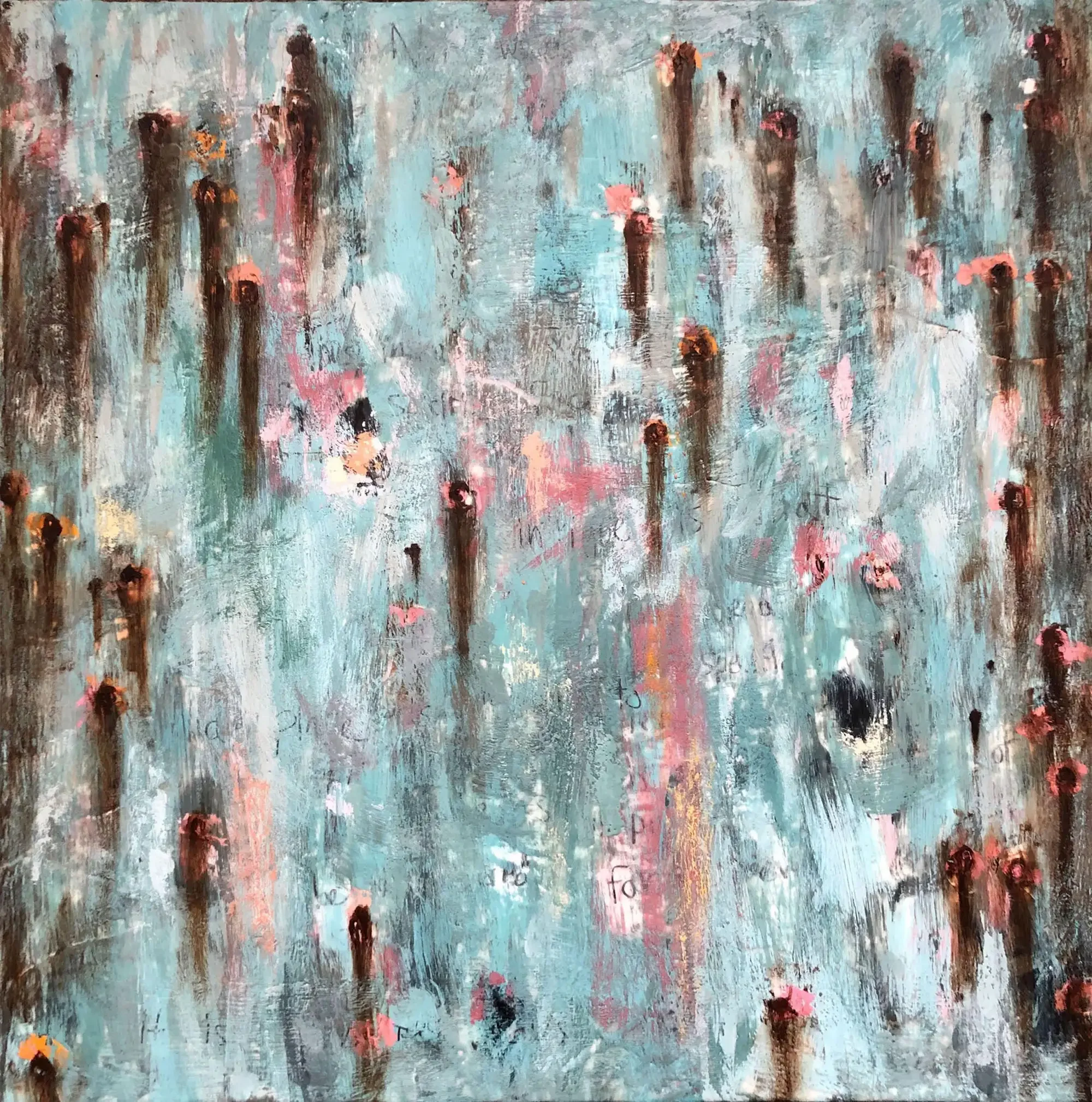 "A Place for Thought,"  Encaustic and Oil on Wood Panel
