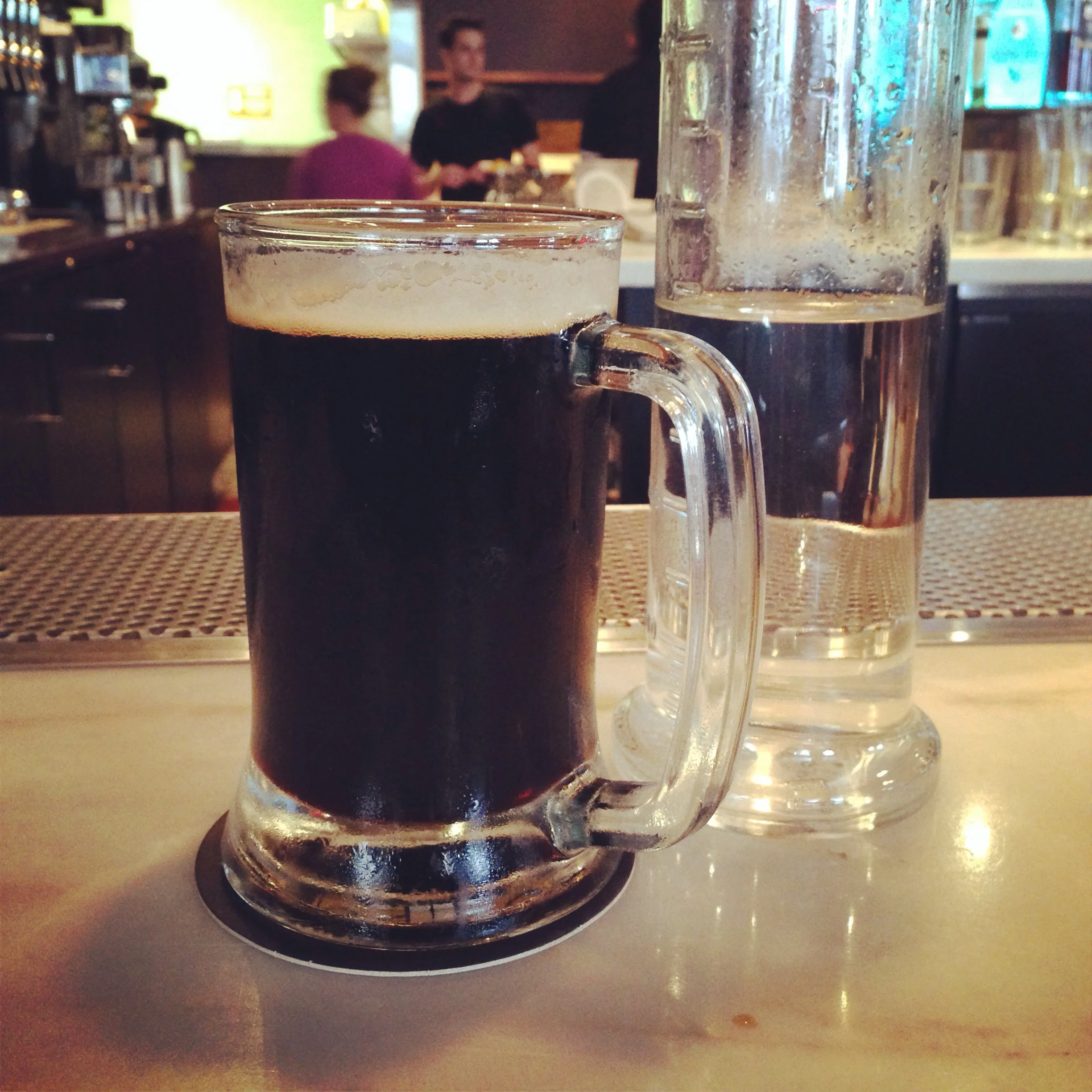 Oatmeal stout was my appetizer on this cold evening.