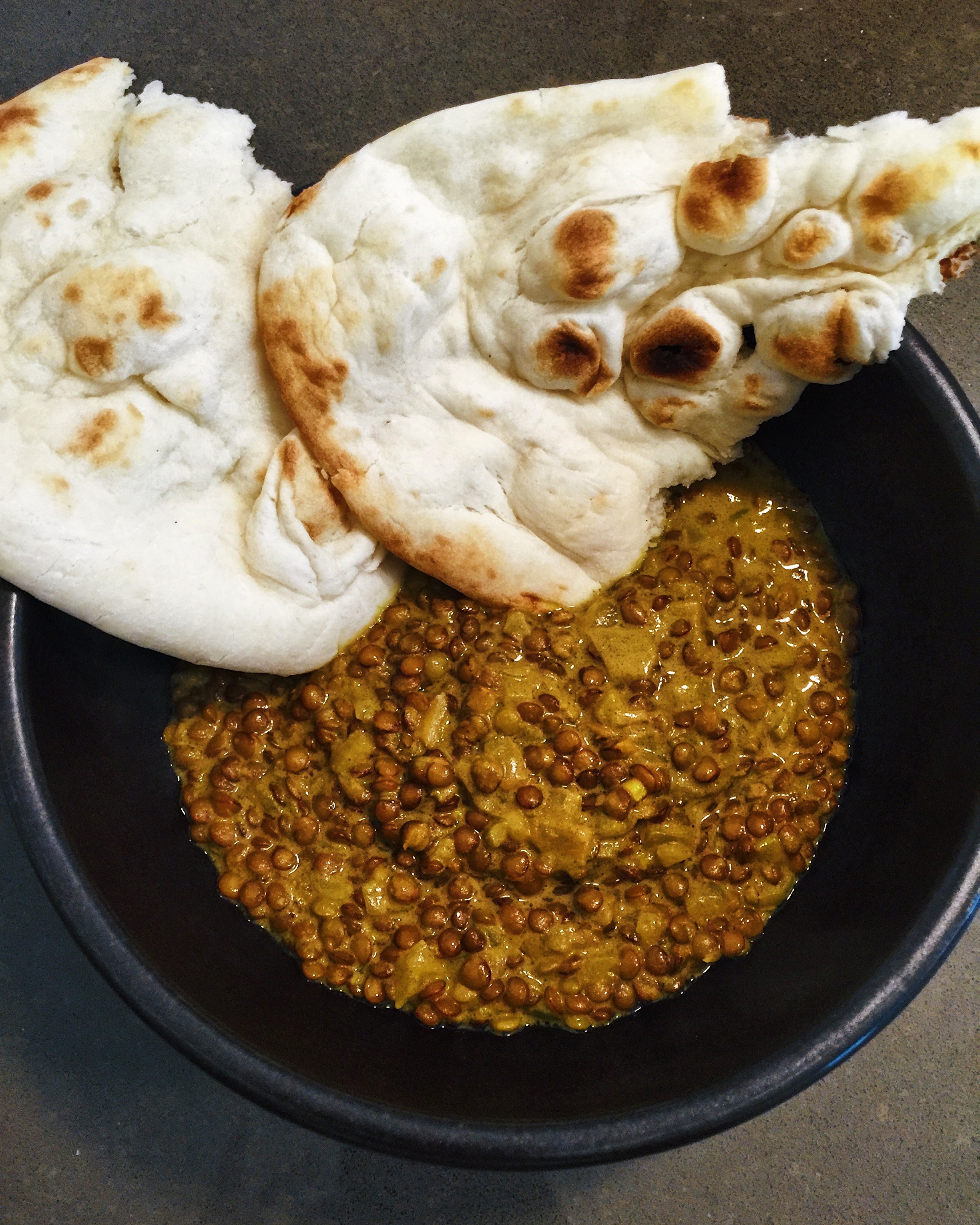 Curried Lentils with Coconut Milk