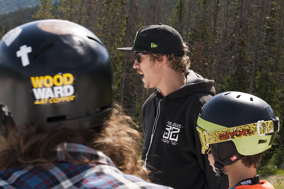 Giving orders. Just kidding, these were probably words of encouragement.