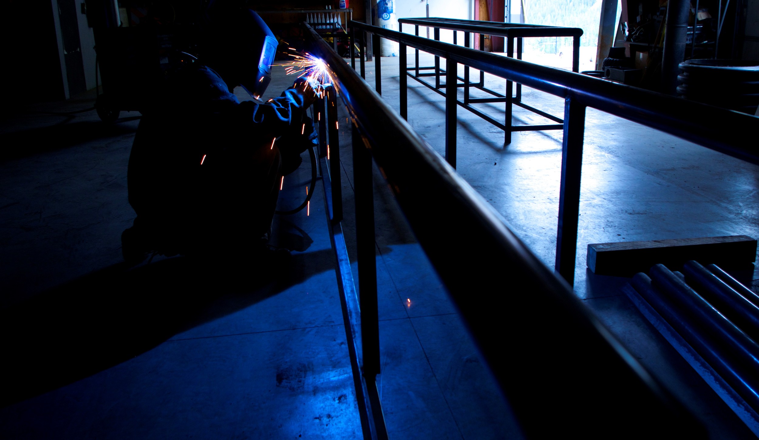 Weston Brandt working on some new features P: Dustin Schaefer courtesy of Loveland Ski Area