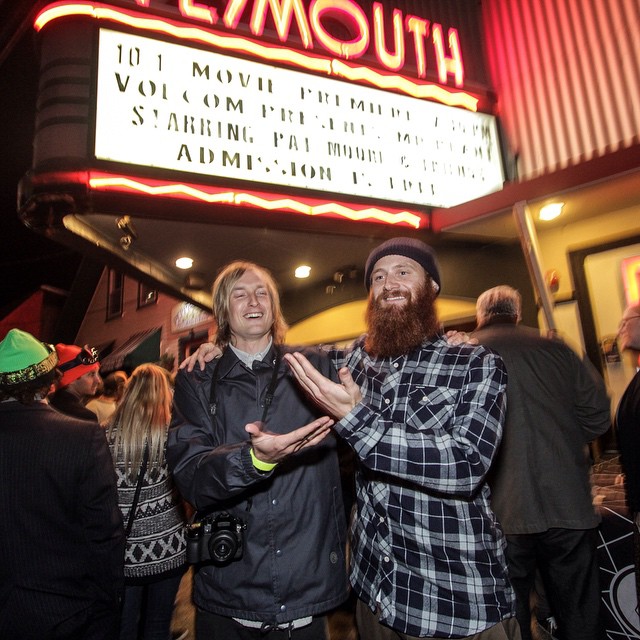 Jake and Pat at the World Premiere of Mr. Plant in Plymouth, NH P: @volcomsnow