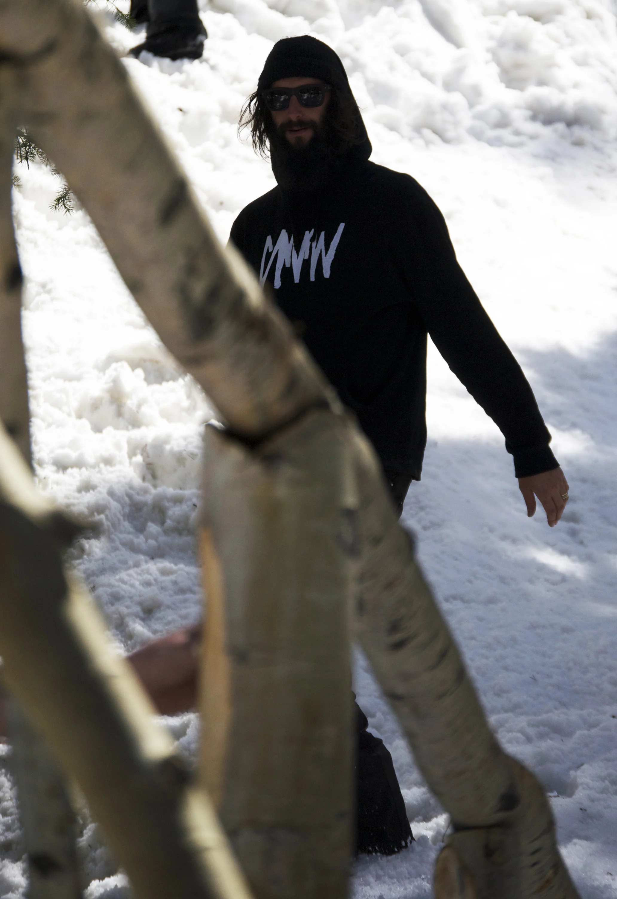 An illusive Joe Suta lurking in the woods.
