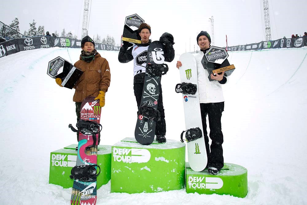 Men's Snowboard Superpipe - Dew Tour Breckenridge Ayumu Hirano, Shaun White and Iouri Podladtchikov