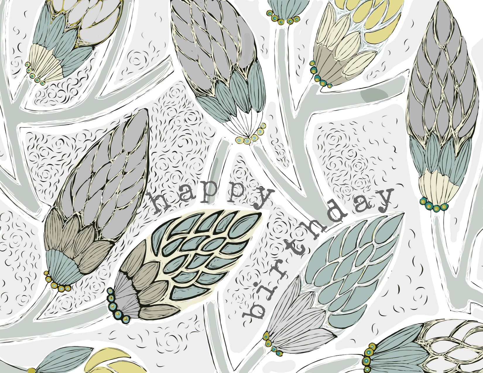 0016 - Abstract Bud and Pollen Pattern - Birthday Card.png
