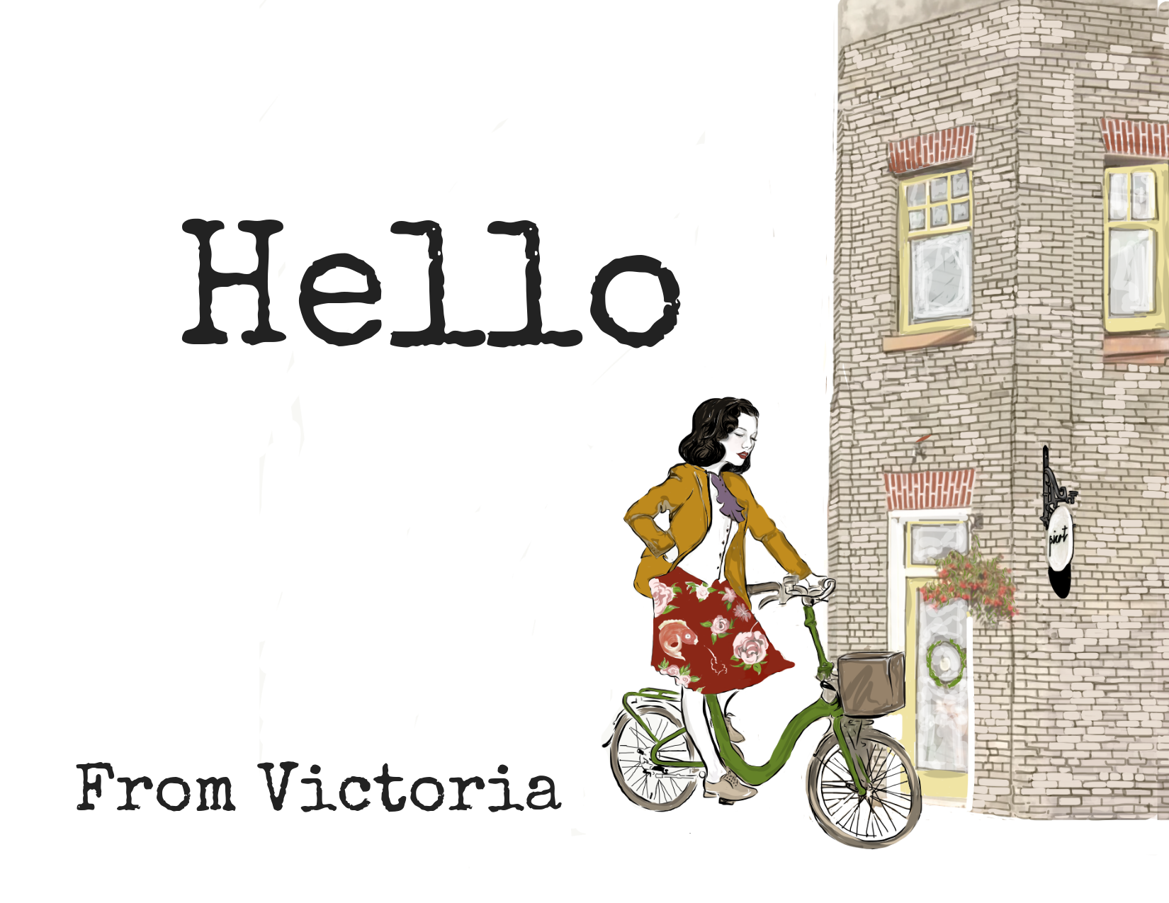 0052 - Hello from Victoria - Girl on Bike Card.png