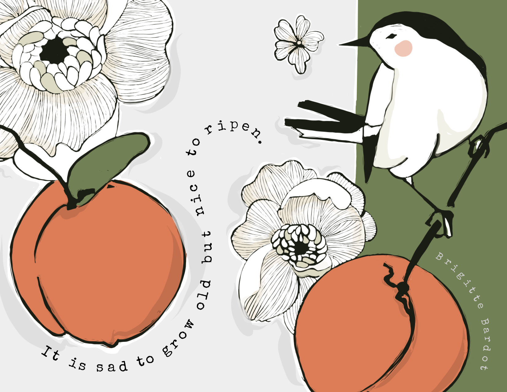 0073 - It is sad to grow old but nice to ripen - Brigitte Bardot Quote Card.png