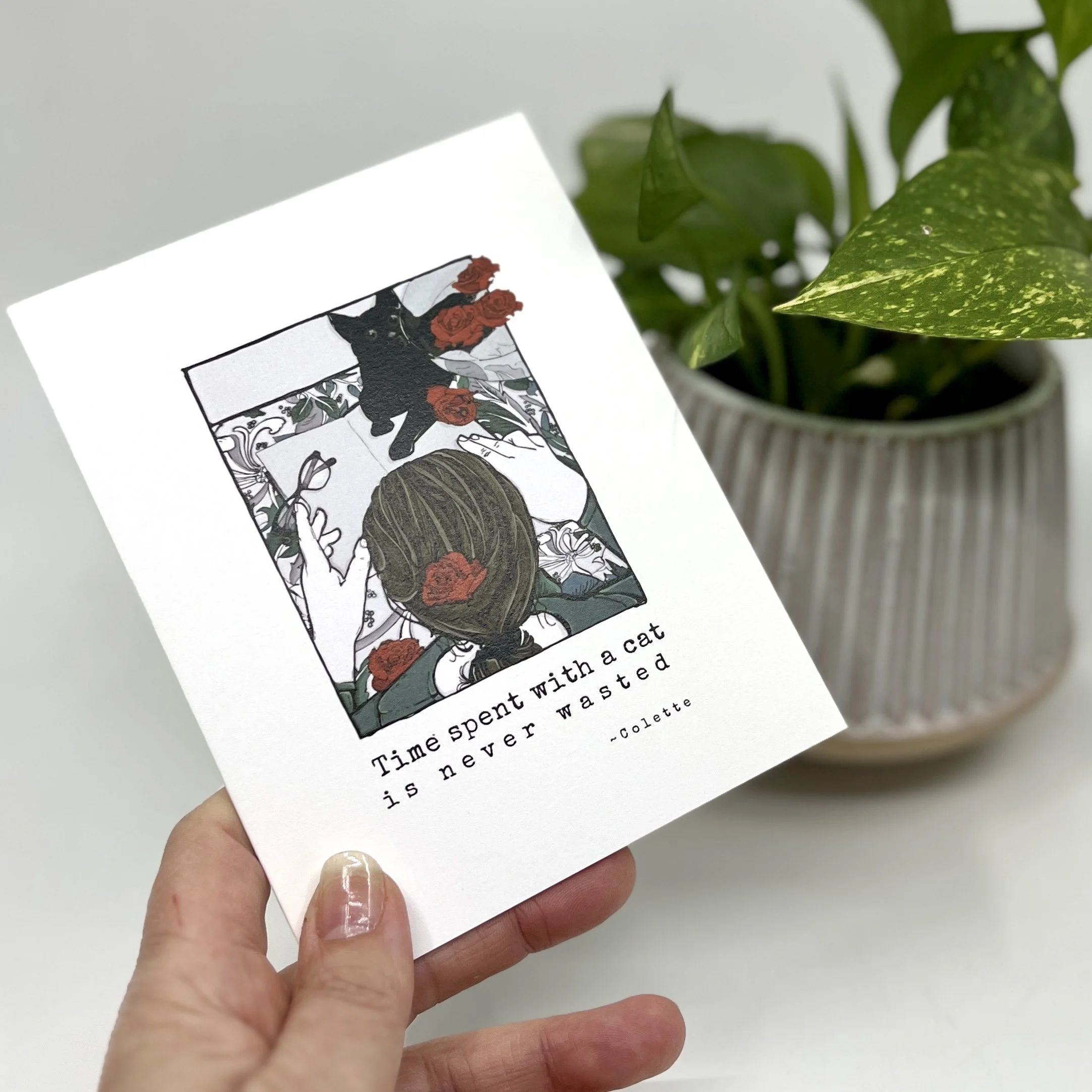 Time with a cat - Everyday Joy card