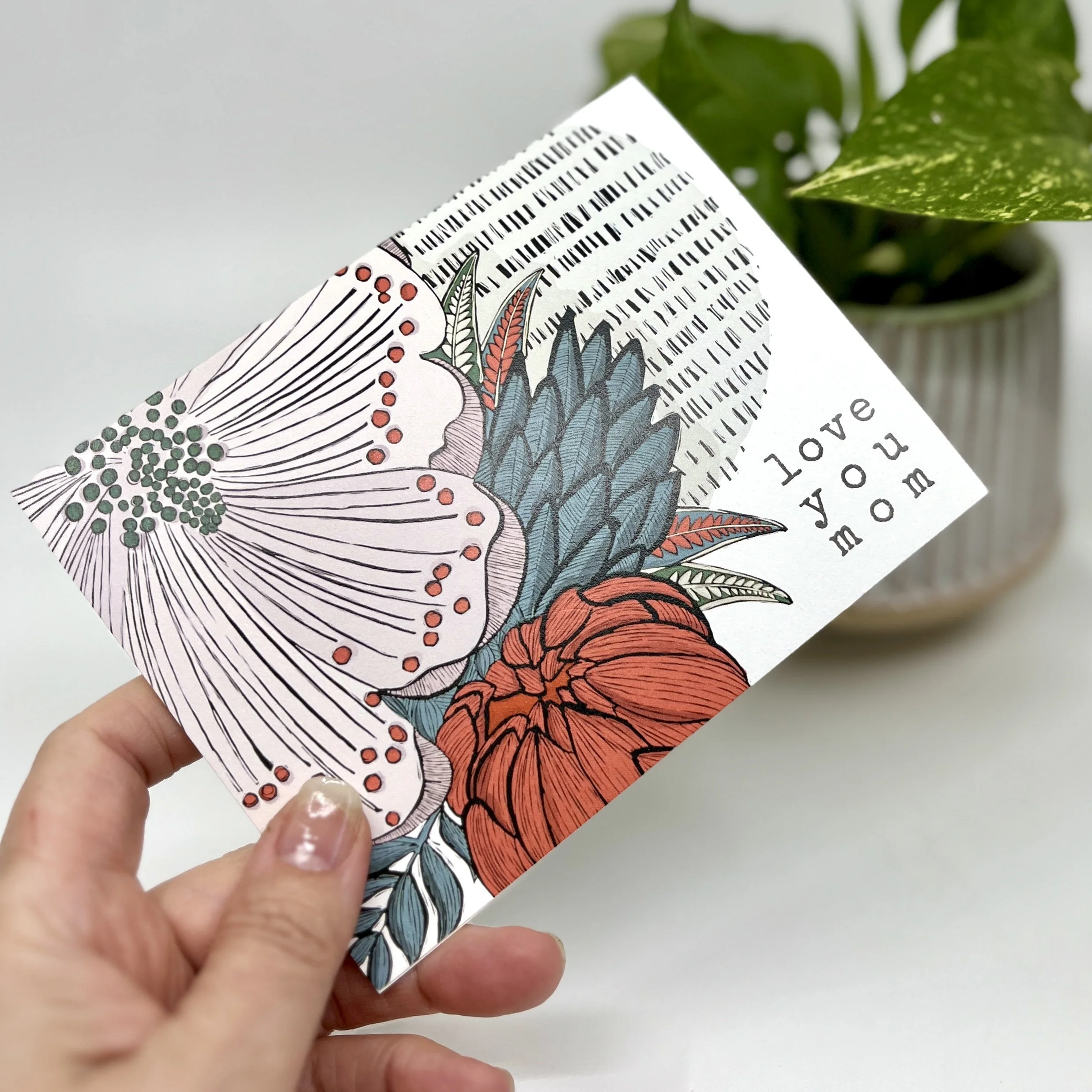 Love You Mom - Floral Mother’s Day Card