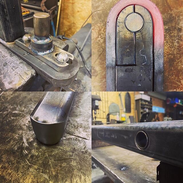 Starting a new set of gates which I&rsquo;m pretty stoked about. A few post and hinge details.
#blacksmith #blacksmithing #forged #metalfabrication #gates