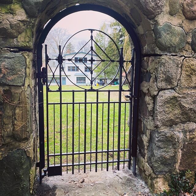 Gate no. 4 of my winter time gate extravaganza. This design matches much of the existing ironwork on the home which was built in 1914. Stay well out there, folks. We need all of you home and safe. #blacksmith #blacksmithing #forged #gate #ironwork #m