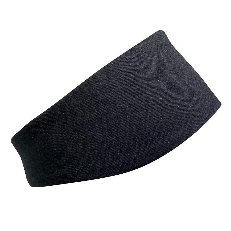 TRU 47 Reversible Black Silver Cotton Double Knit Headband