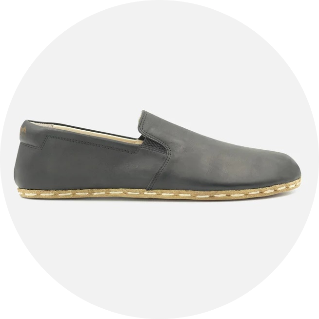 Onyx Smooth Leather Classic Clay Grounding Slip Ons