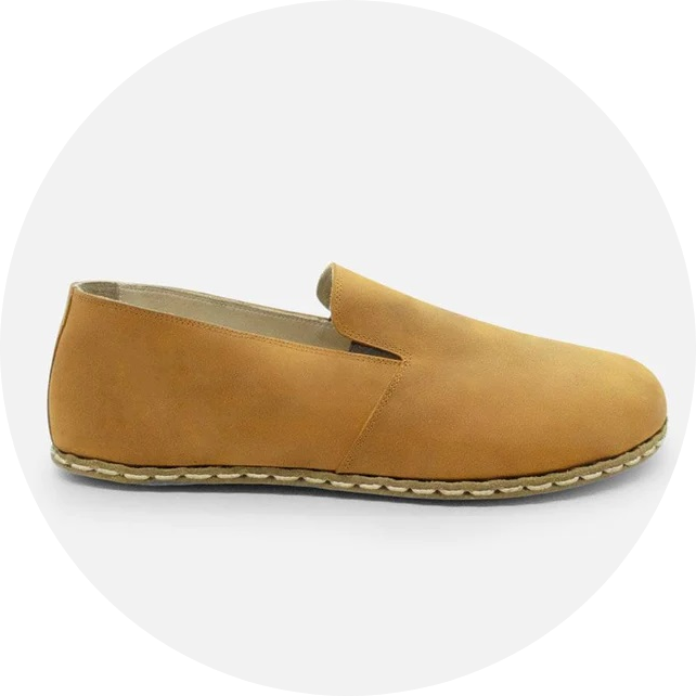 Crazy Horse Classic Leather Clay Grounding Slip Ons