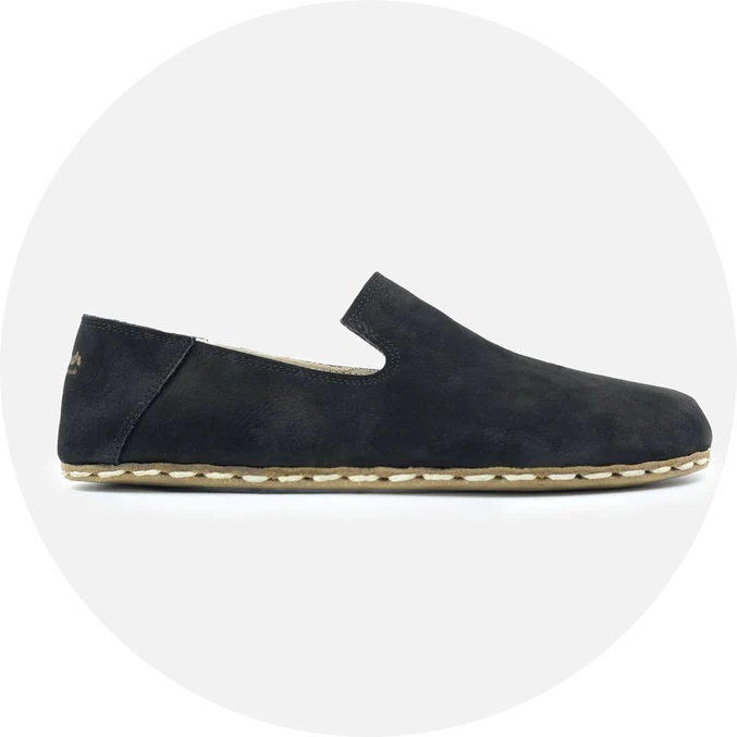 Midnight Nubuck Leather Casual Clay Earthing Shoes