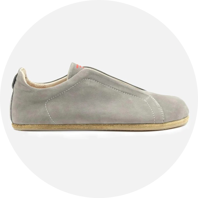 Pewter Clay Nubuck Leather Grounding Sneakers