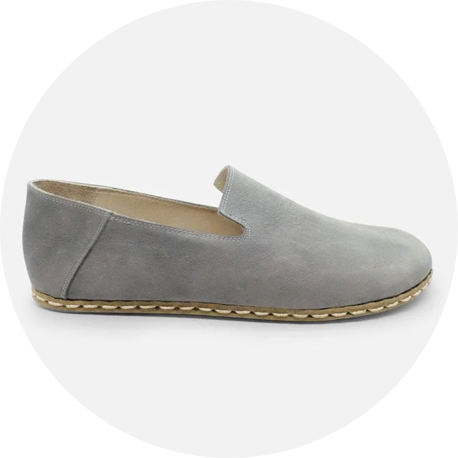 Pewter Casual Clay Nubuck Leather Earthing Shoes