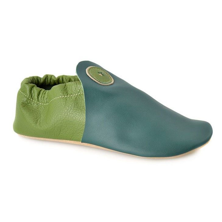 Smooth Leather Roo Grounding Shoe - Forest / Moss